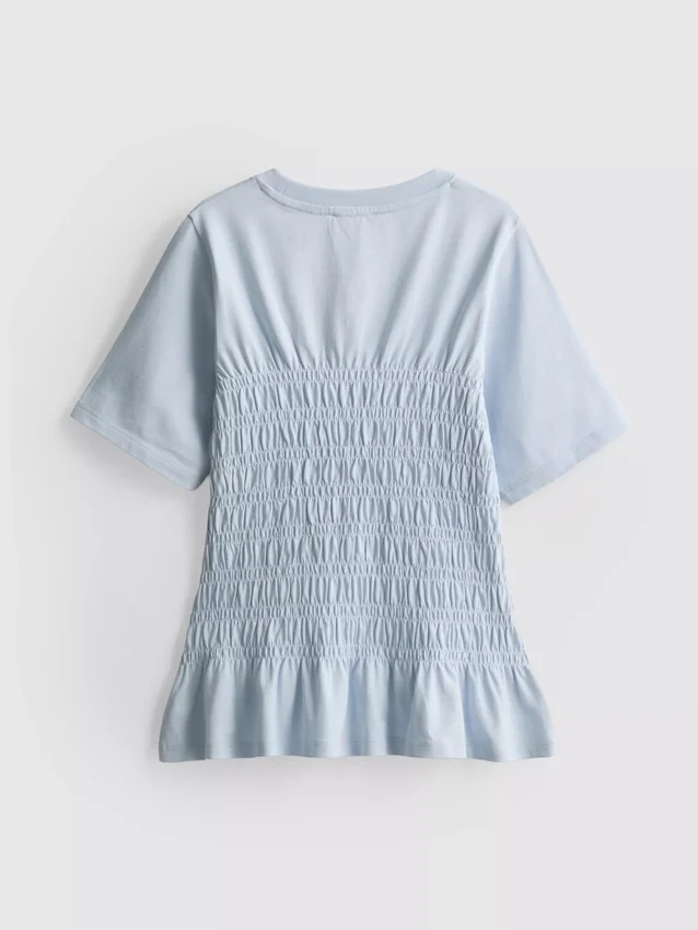 7-15 år | T-shirt med rynket peplum