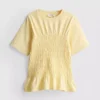 7-15 år | T-shirt med rynket peplum