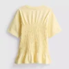 7-15 år | T-shirt med rynket peplum