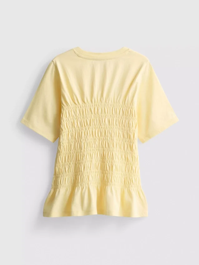7-15 år | T-shirt med rynket peplum