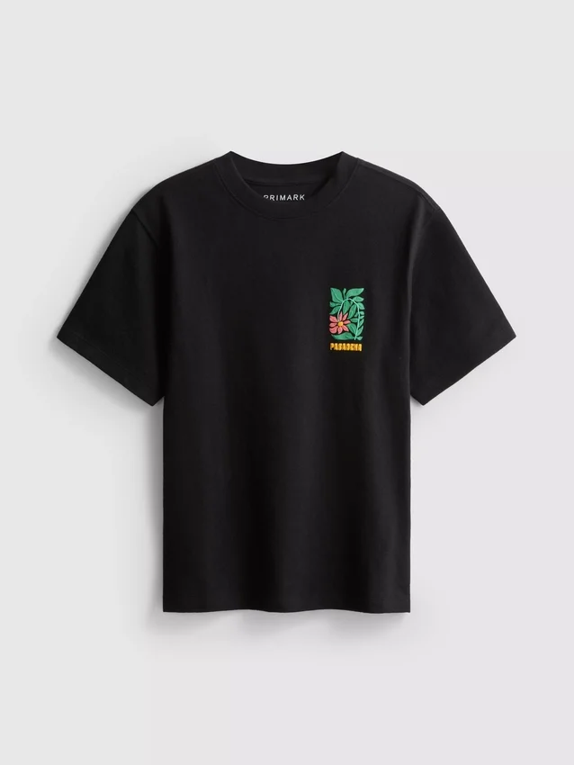 7-15 år | T-shirt med struktureret blomstergrafik