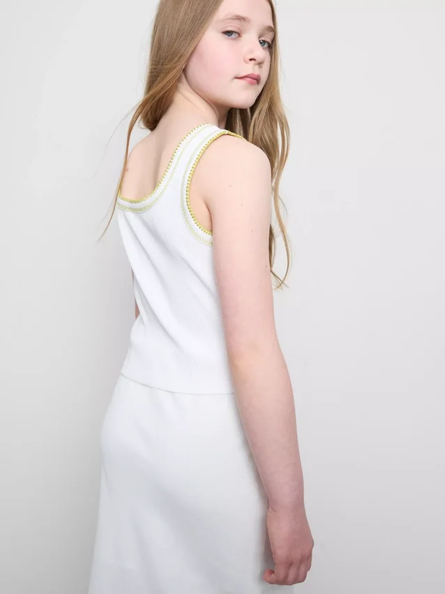 7–15 år | tanktop med kontrastsyninger
