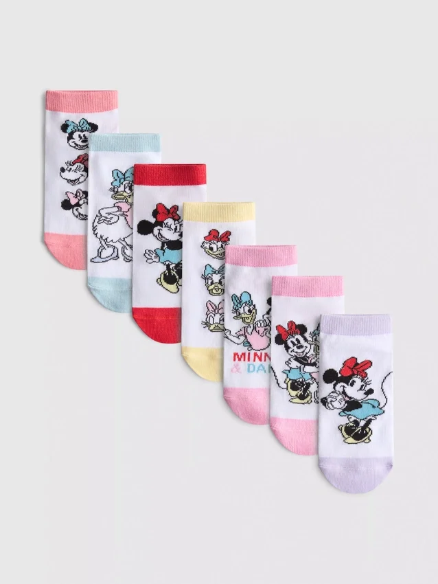 7-pak Disney Minnie Mouse Sneakerstrømper
