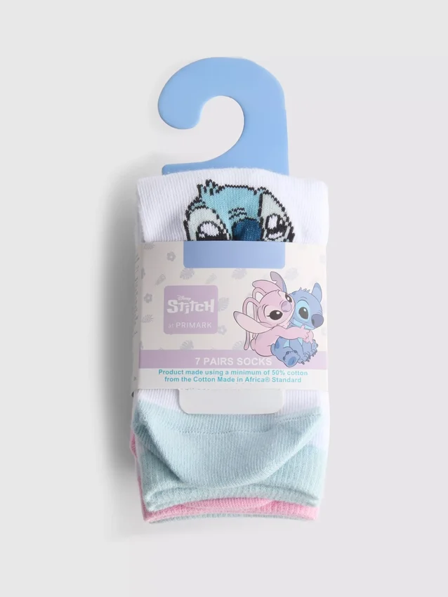 7-pak Disney Stitch-ankelstrømper