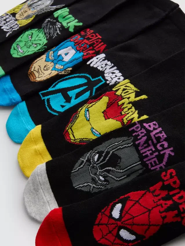 7-pak Marvel-ankelstrømper