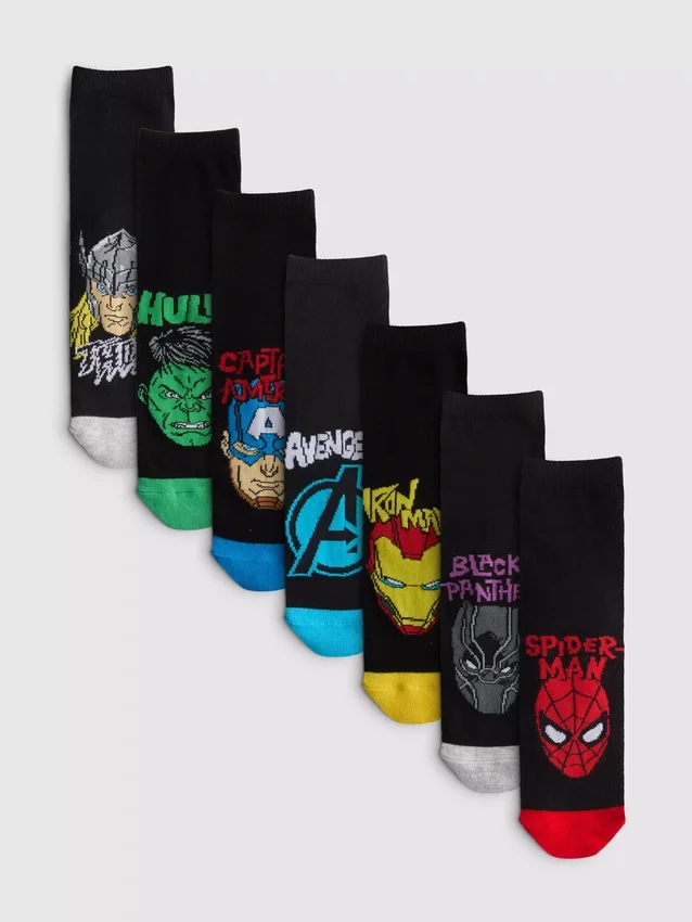 7-pak Marvel-ankelstrømper