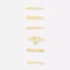 8-pak med rhinestone-initialringe