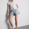 A-formede shorts i bomuldsdenim