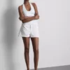 A-formede shorts i bomuldsdenim