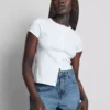A-formede shorts i bomuldsdenim