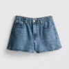 A-formede shorts i bomuldsdenim