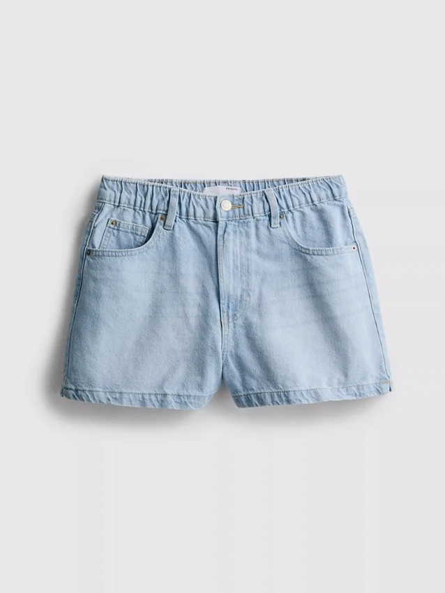 A-formede shorts i bomuldsdenim