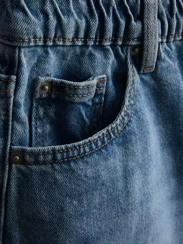 A-formede shorts i bomuldsdenim