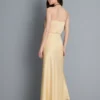 A-formet maxi-nederdel i satin