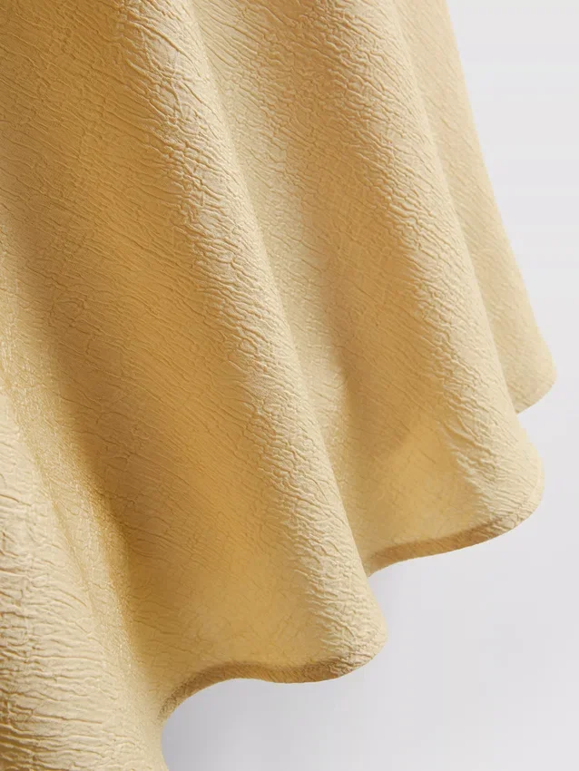 A-formet maxi-nederdel i satin