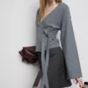 A-formet minidress med nålestriber