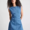 A-formet minikjole i bomuldsdenim