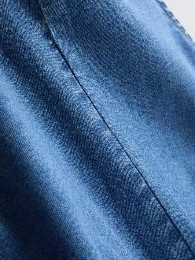 A-formet minikjole i bomuldsdenim
