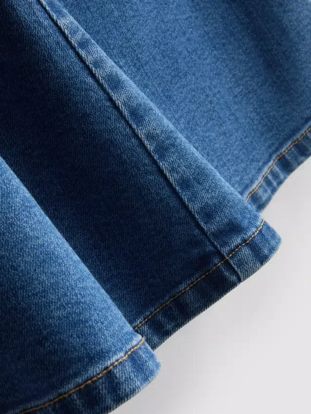A-formet minikjole i bomuldsdenim