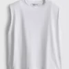 Ærmeløs T-shirt med polstrede skuldre