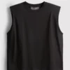 Ærmeløs T-shirt med polstrede skuldre