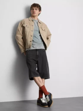 Afslappede denimshorts