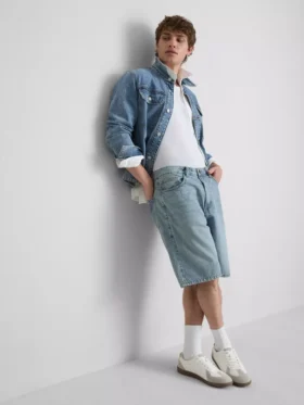 Afslappede denimshorts