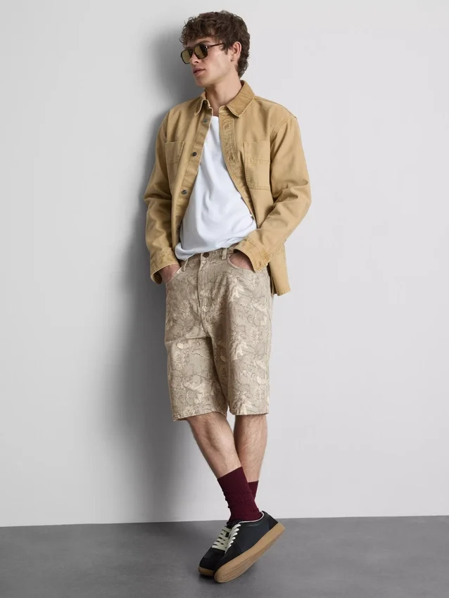 Afslappede denimshorts