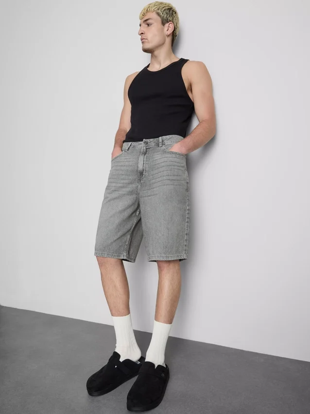 Afslappede denimshorts