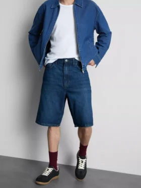 Afslappede denimshorts