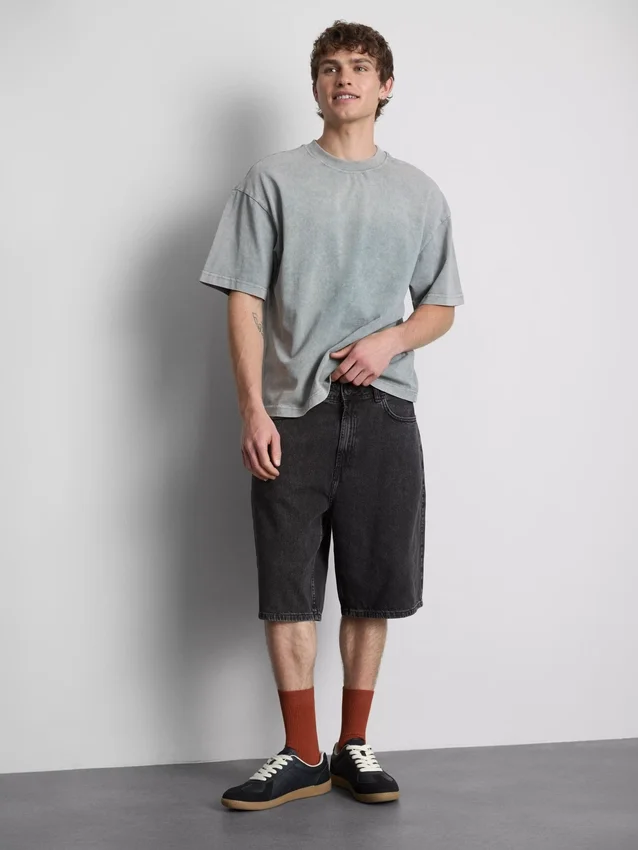 Afslappede denimshorts