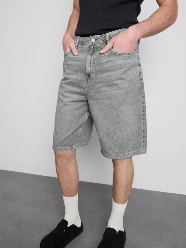 Afslappede denimshorts