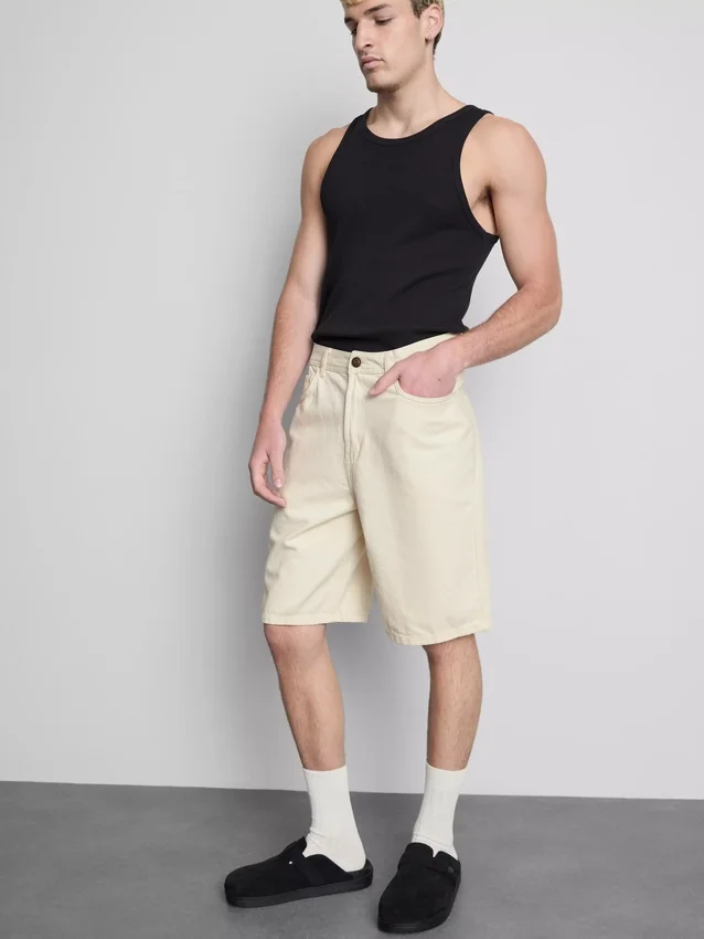 Afslappede denimshorts