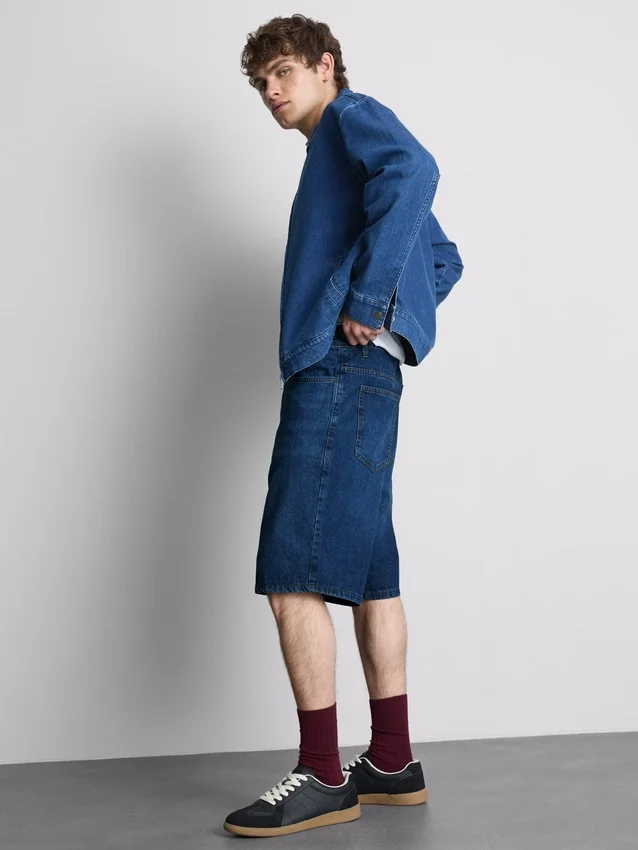 Afslappede denimshorts