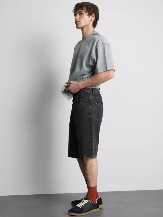 Afslappede denimshorts