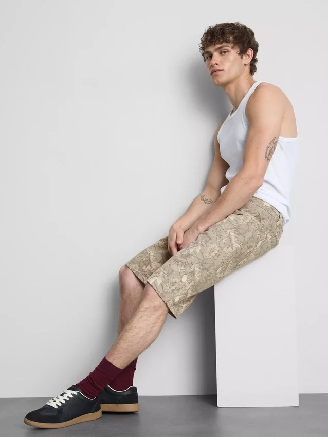 Afslappede denimshorts
