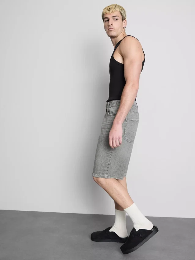 Afslappede denimshorts