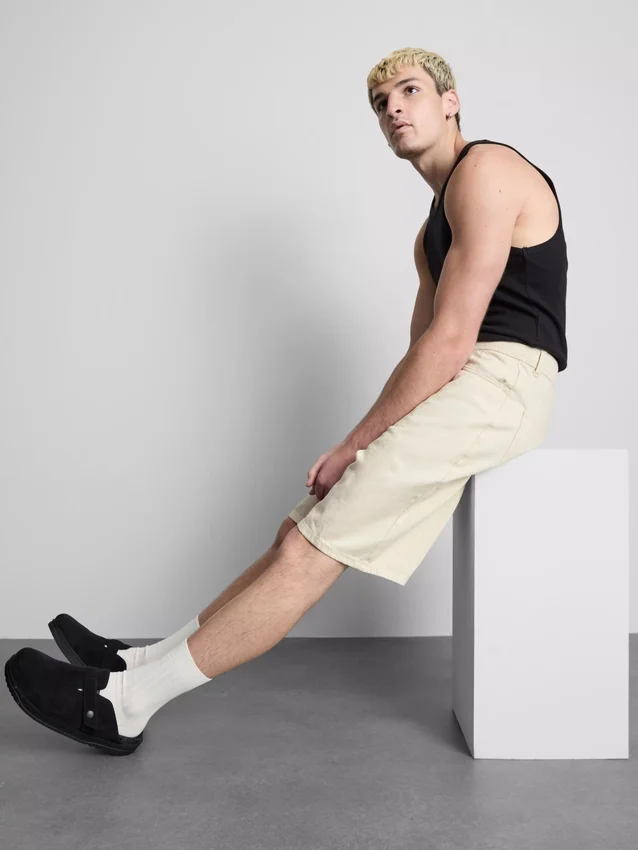 Afslappede denimshorts