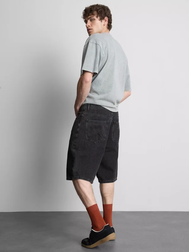 Afslappede denimshorts