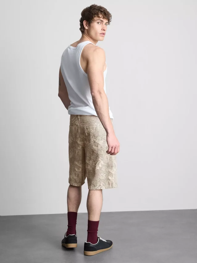 Afslappede denimshorts