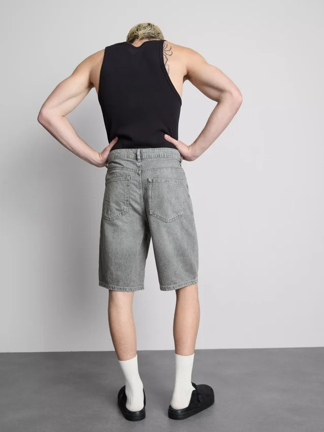 Afslappede denimshorts