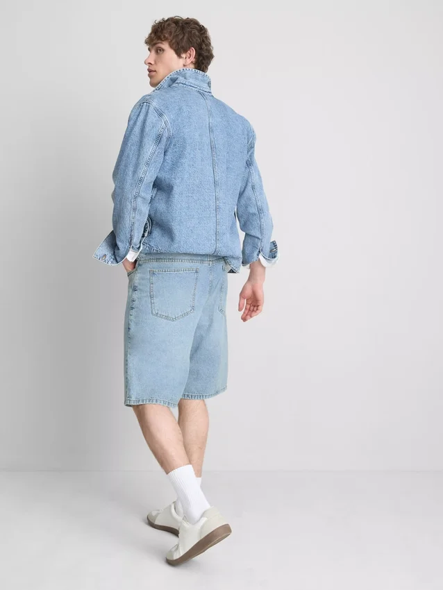 Afslappede denimshorts