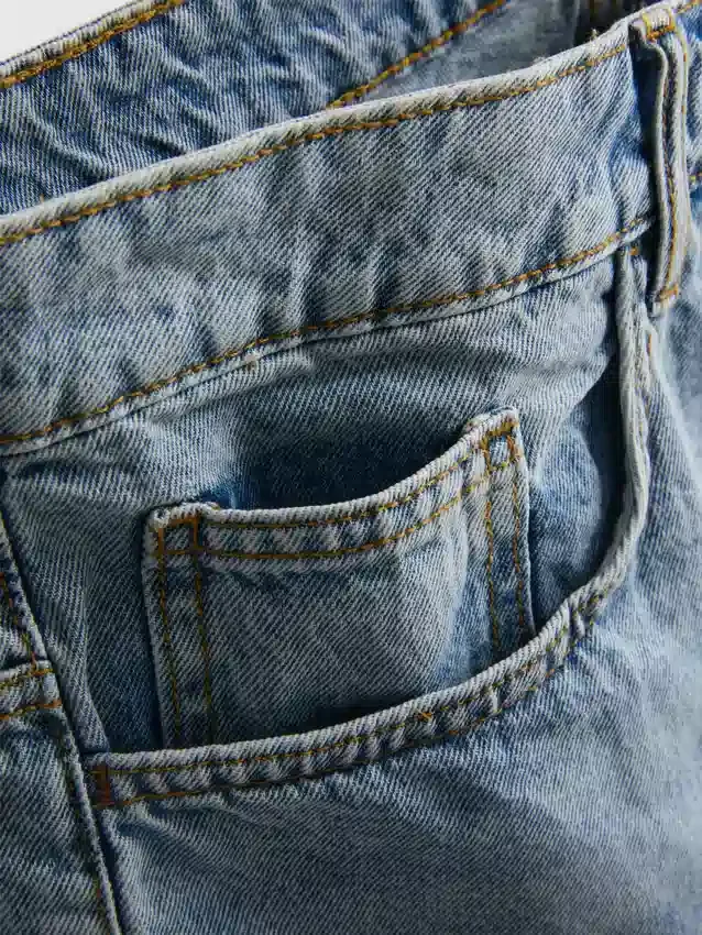 Afslappede denimshorts