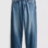 Afslappede jeans med lav talje og lige ben