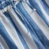 Afslappede stribede strandshorts i bomuld