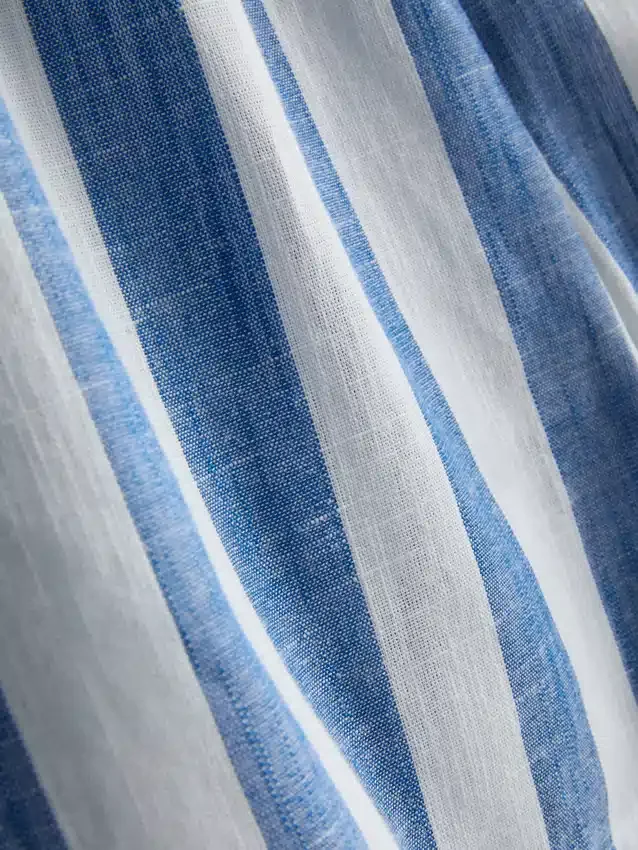 Afslappede stribede strandshorts i bomuld