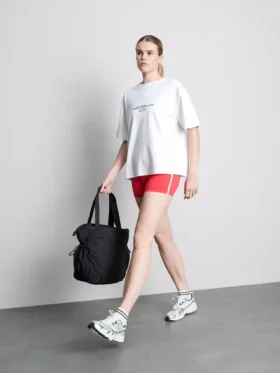 Afslappet bomulds-T-shirt med grafisk print