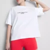 Afslappet bomulds-T-shirt med grafisk print