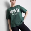 Afslappet bomulds-T-shirt med grafisk print