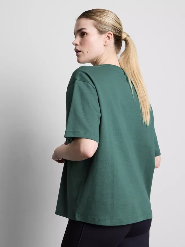 Afslappet bomulds-T-shirt med grafisk print